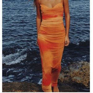 Zara draped tulle dress